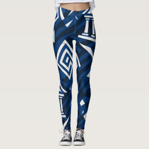 Leggings Vêtements de sport à géométrie grecque moderne pou