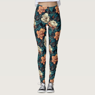 Leggings Vêtements de sport pêche à thème gardenias pour No