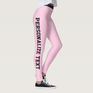 Leggings Vêtements de sport personnalisés rose noir rayé At