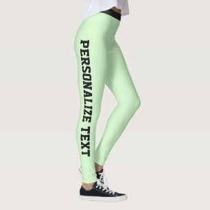 Leggings Vêtements de sport personnalisés vert et noir rayé