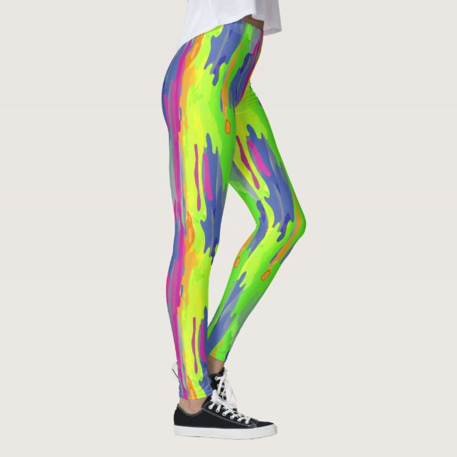 Leggings Vêtements Motifs verticaux Camo Arc-en-ciel de Neo (Droite)