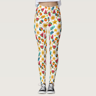 Leggings Vibes d'été lumineuses et amusantes