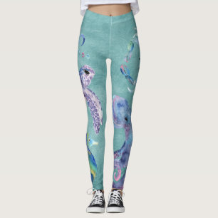 Leggings Vie marine d'aquarelle