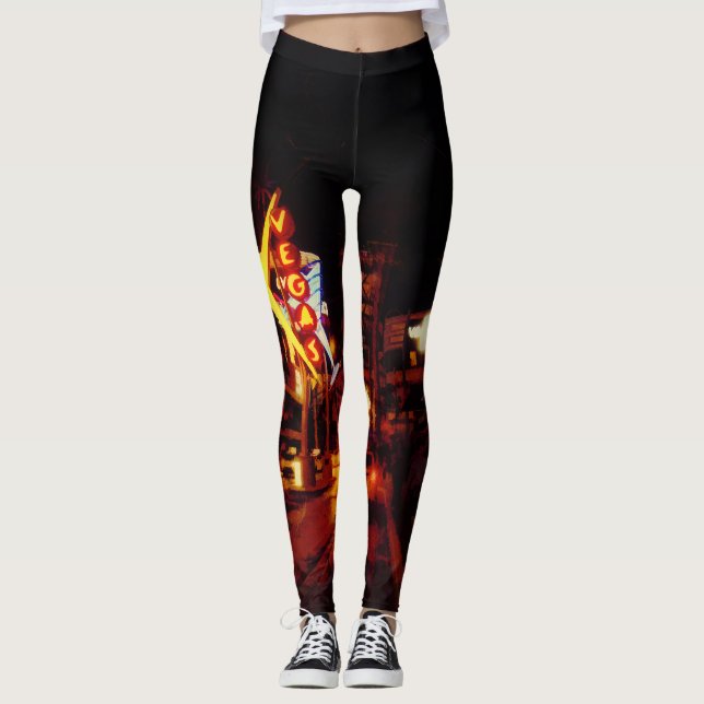 Leggings Vie nocturne de Vegas - Las Vegas Nevada (Devant)