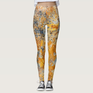 Leggings Vieille texture rouille, grunge arrière - plan mét