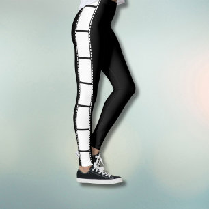 Leggings Vieux film vintage noir et blanc