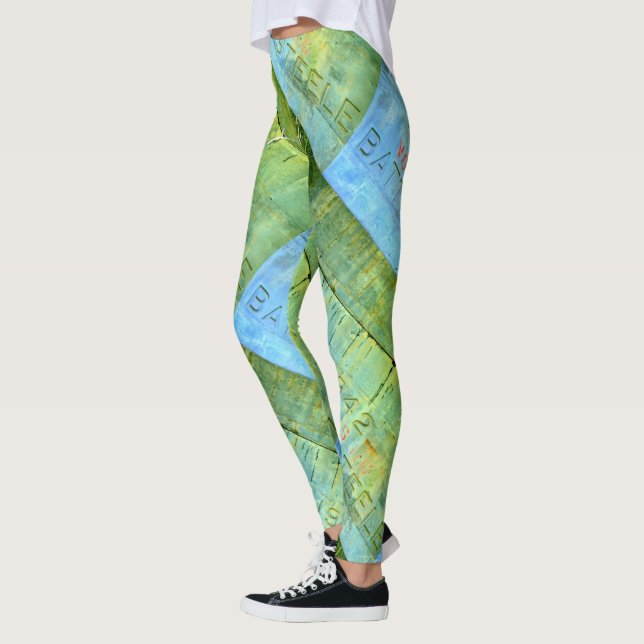 Leggings vieux mur bleu (Gauche)