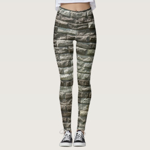 Leggings Vieux mur de briques : Texture dénudée