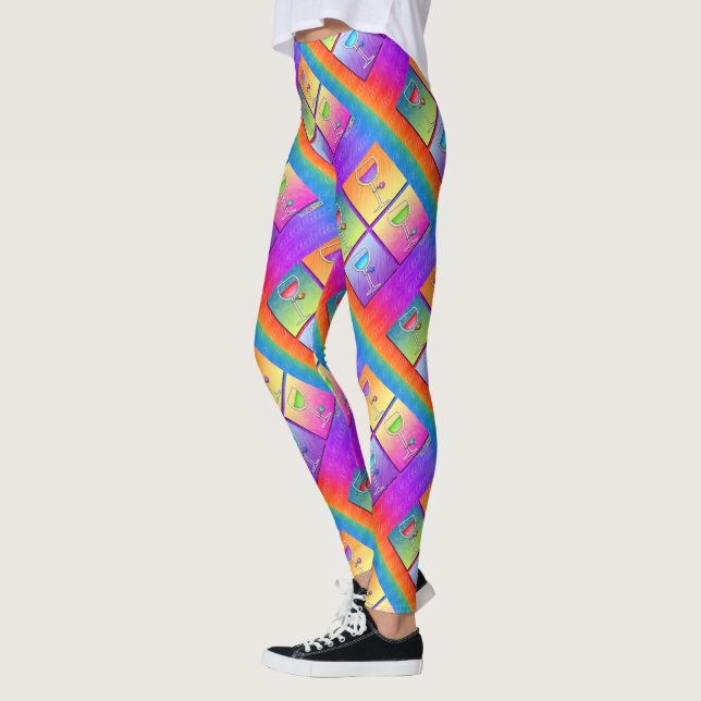 LEGGINGS VIN D'ART DE POP (Gauche)