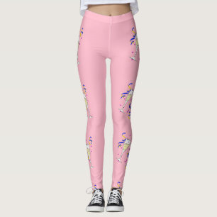 Leggings vin jaune rose