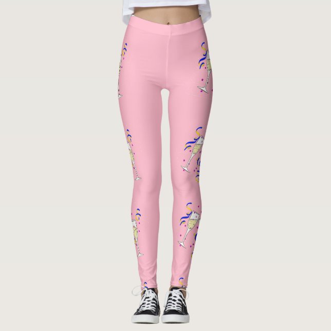 Leggings vin jaune rose (Devant)