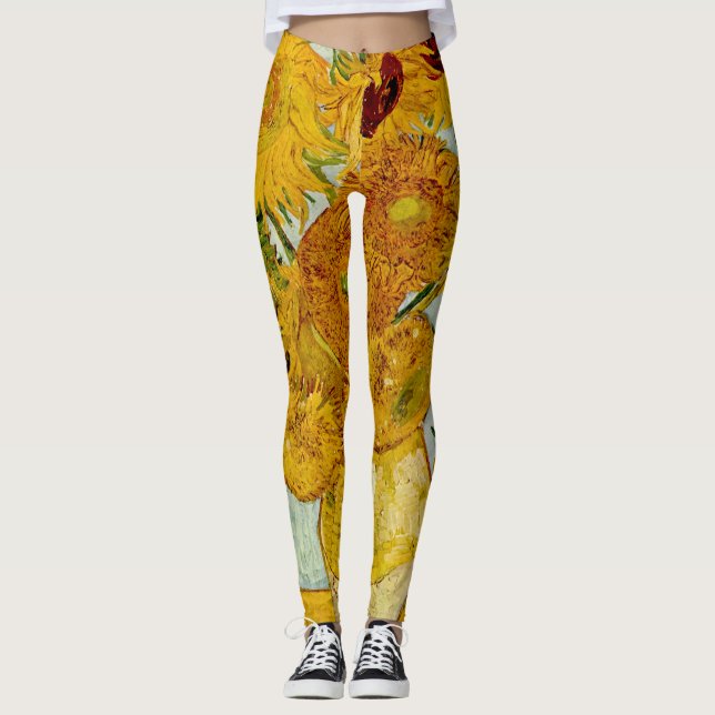 Leggings Vincent Van Gogh 12 Tournesols Impressionniste (Devant)