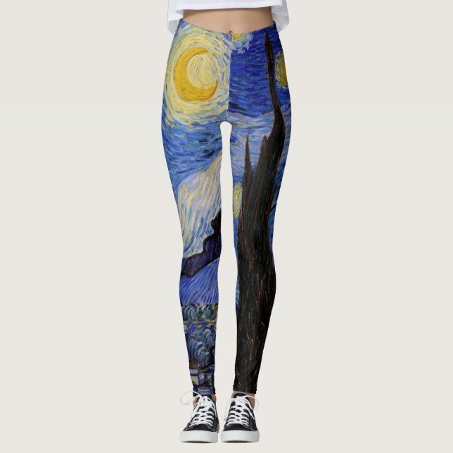 Leggings Vincent Van Gogh - La nuit étoilée (Devant)