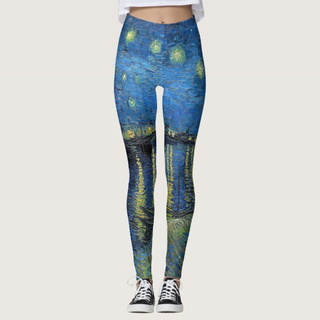 Leggings Vincent van Gogh - Nuit étoilée sur le Rhône (Devant)