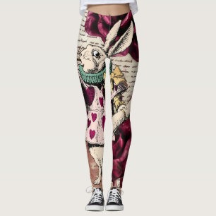 Leggings Vintage Alice au pays des merveilles Lapin blanc