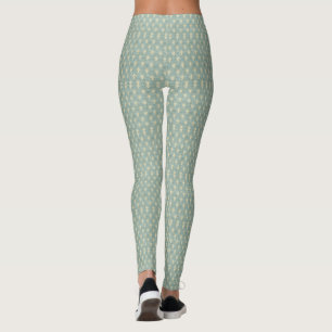 Leggings Vintage, art déco, sage Vert, crème, élégant, chic