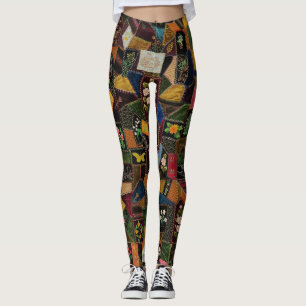 Leggings Vintage Crazy Quilt