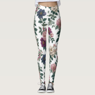 Leggings Vintage Garden Blooms All-Over Print