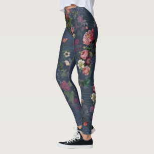 Leggings Vintage Indigo Magical Botanical Garden
