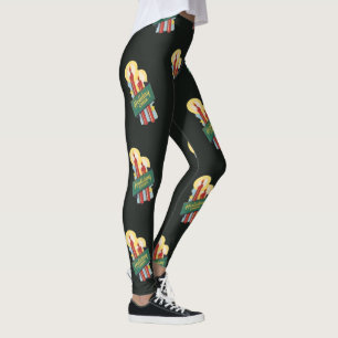 Leggings Vintage Motif de Noël, Candles Holiday Cheer