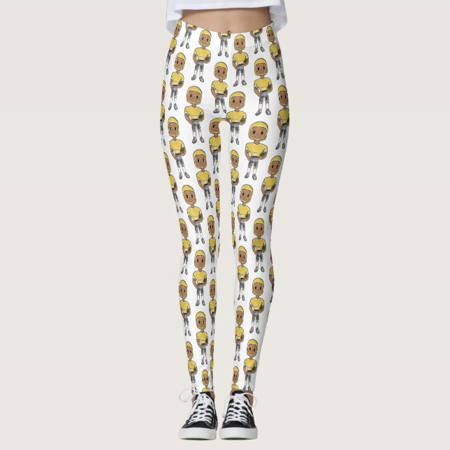 Leggings vintage retro football (Devant)