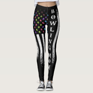 Leggings Vintage USA American Flag Bowler
