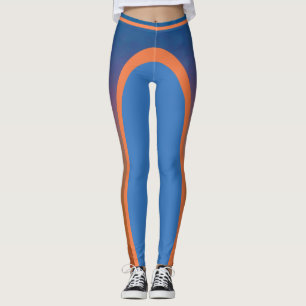 Leggings Violet à orange