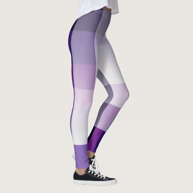 Leggings Violet et blanc (Droite)
