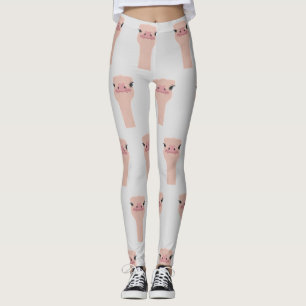 Leggings Visage drôle d'autruche
