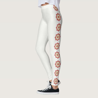 Leggings Viva Magenta Bright White Stars