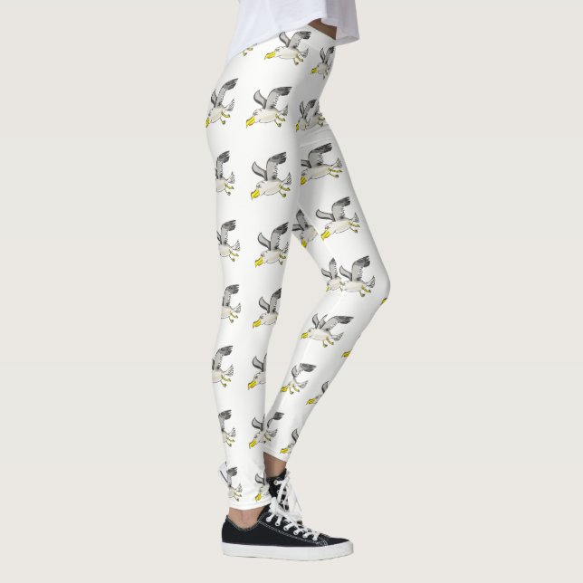 Leggings Vol de mouette de bande dessinée aérien (Droite)