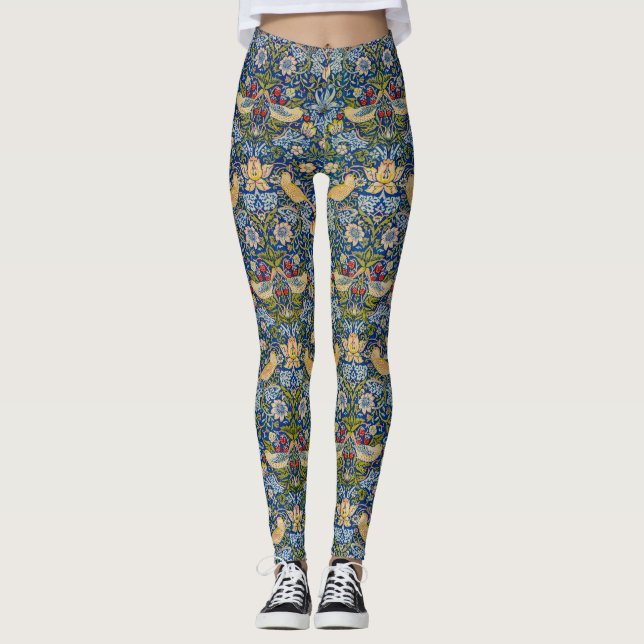 Leggings Voleur de fraises motif William Morris (Devant)