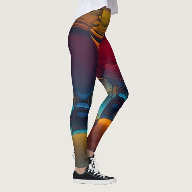 Leggings Vortex des couleurs : Une danse Abstraite de l'hui (Droite)