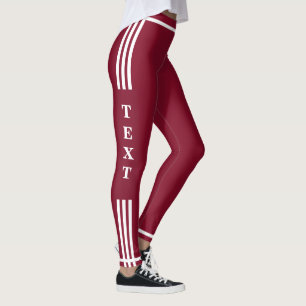 Leggings Vos pattes de texte et de couleur - Rouge