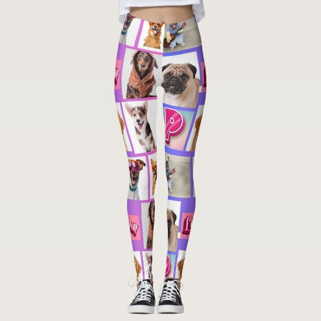 Leggings Votre histoire, vos légendes : Collage personnalis (Devant)