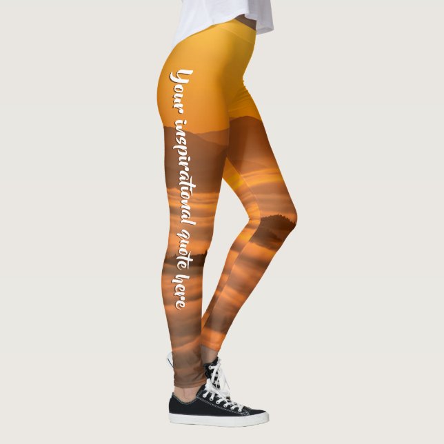 Leggings Votre soleil de texte personnalisé au-dessus du pa (Droite)