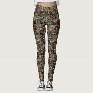 Leggings Voyage festif de Noël beagle