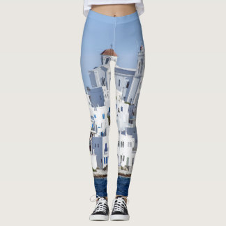 Leggings Vue sur l'île de Paros Village Naoussa