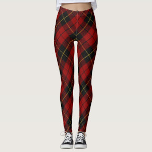 Leggings Wallace Tartan Scottish Clan Plaid Motif