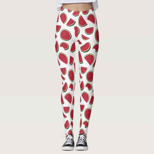Leggings Watermelon Slice Summer Pattern (Devant)