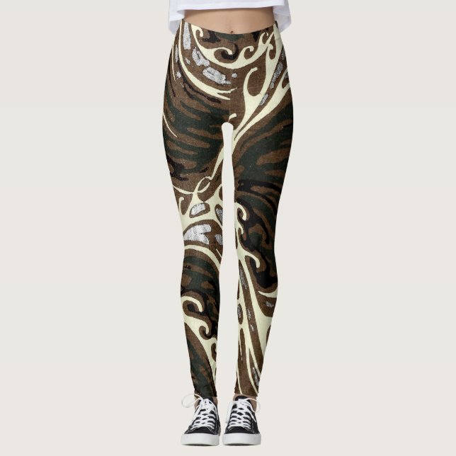 Leggings Waves Whitecap dans l'océan (Devant)