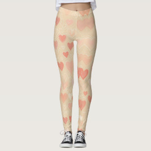 Leggings Whimsy Hearts au Pastel