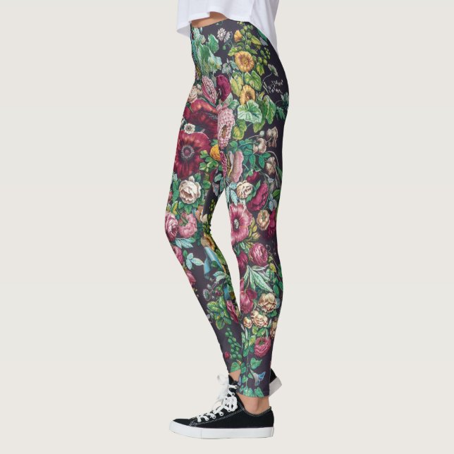 Leggings William Morris Art Nouveau Calico Chintz Motif (Gauche)