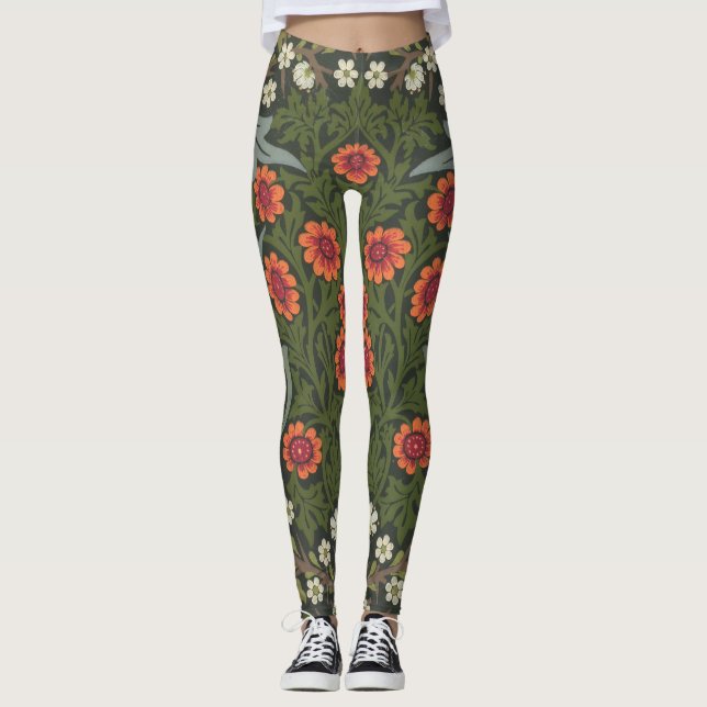 Leggings William Morris Blackthorn Garden Flower Classic (Devant)