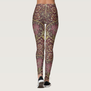 Leggings William Morris, chèvrefeuille, floral. motif, art