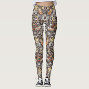Leggings William Morris Fraise Voleuse Charbon Ochre