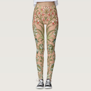 Leggings William Morris Hyacinth Flower Rose Art