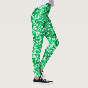 Leggings William Morris Iris et Lily, Jade Green