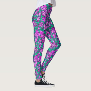 Leggings William Morris Irises, Améthyste violet