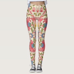 Leggings William Morris Lodden papier peint à fleurs floral